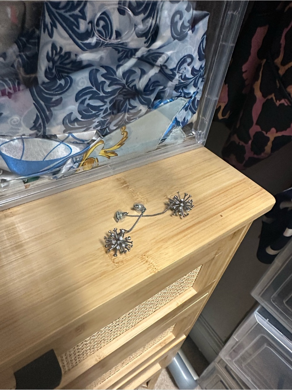 Kendra Scott Silver Snowflake Drop Earrings